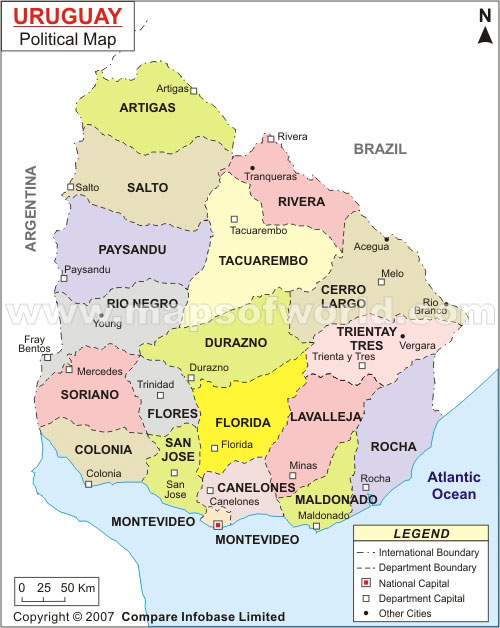 uruguay politique carte